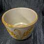 Vintage Blumentopf Keramik Gelb Beige 2