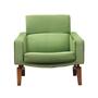 Vintage armchair velvet wood green 1970s 0