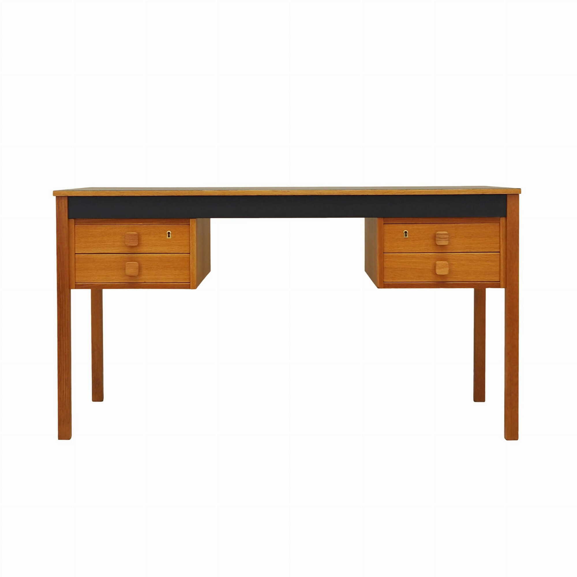 Vintage Desk Ash Wood Brown 1970s 0