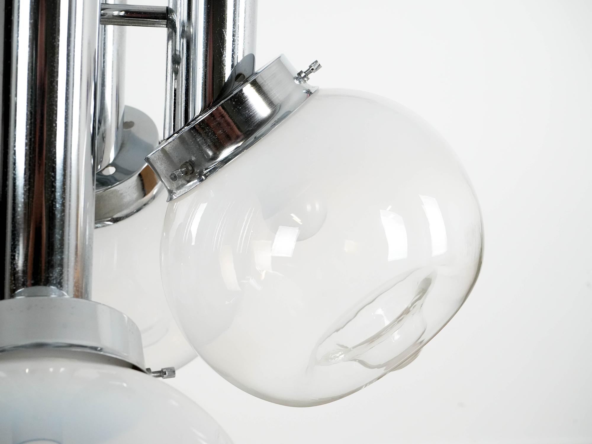 Chandelier White 1970s 11