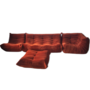 Togo Lounge Set 4-piece Cord Orange 0