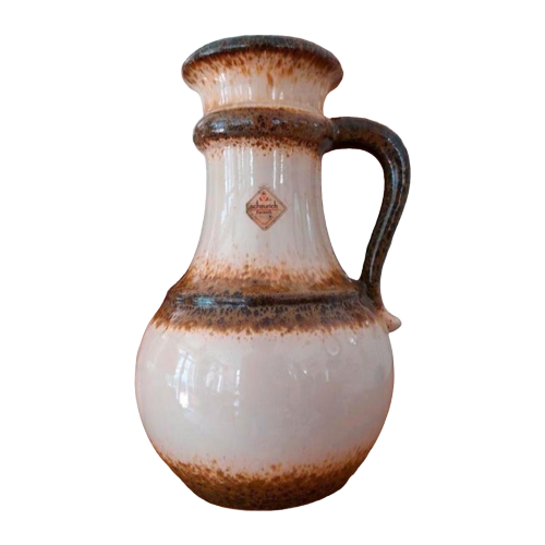 Vintage Vase Keramik Beige 0