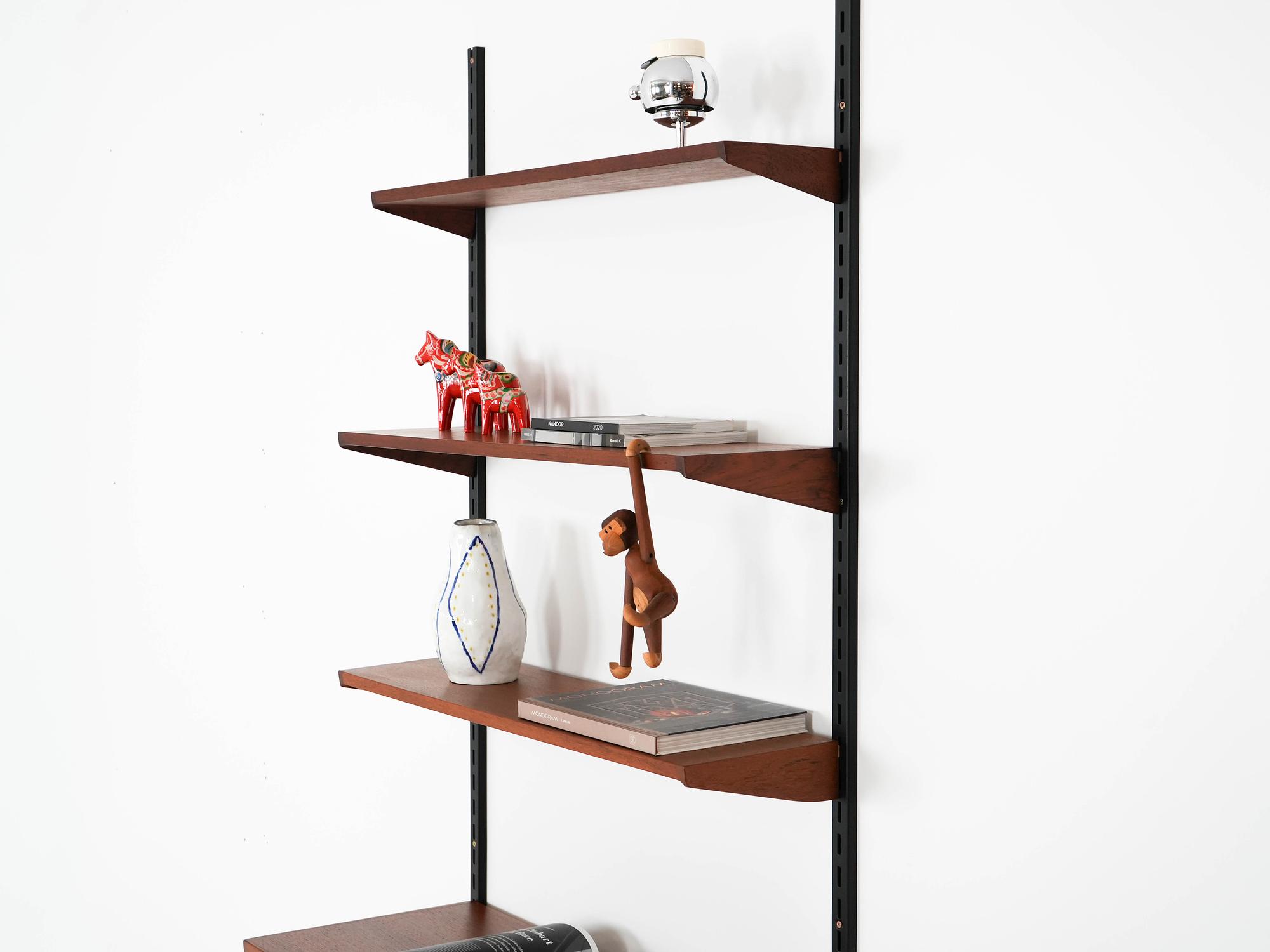 Modular teak shelving unit 1960s 5