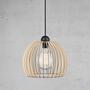 1-flammige Pendelleuchte Holz Massiv Beige 1
