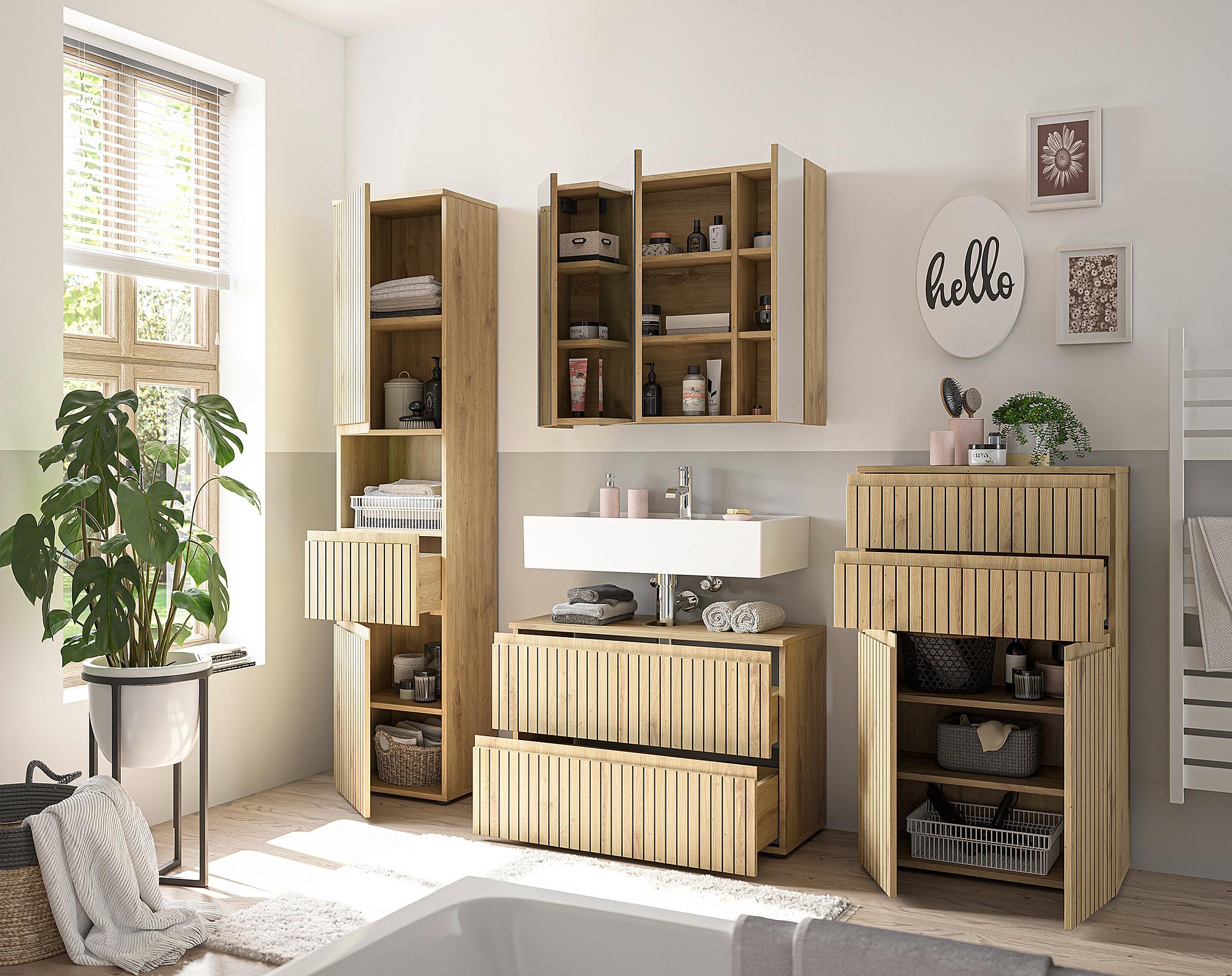Rookerie Vanity Unit Artisan Oak Decor 80 cm 3