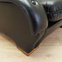 Armchair Faux Leather Black 1980s 11
