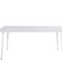 Polar Dining table MDF Metal White 90x180cm 2