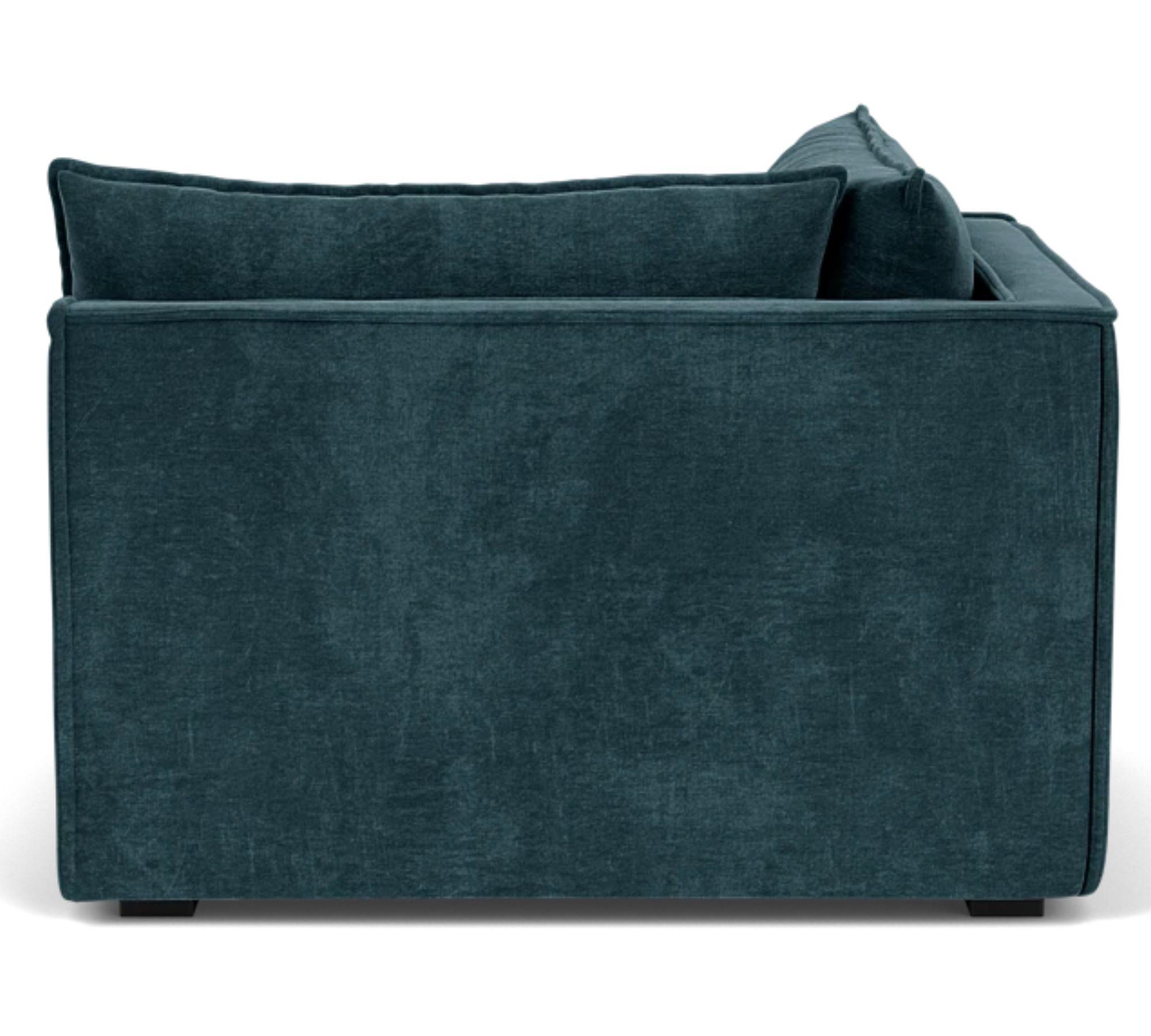 Daphne 1-Sitzer Eckmodul Rechts Danny Dusty Blue 2