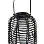 Mataram Kleine Schwarze Naturrattan Laterne
 8