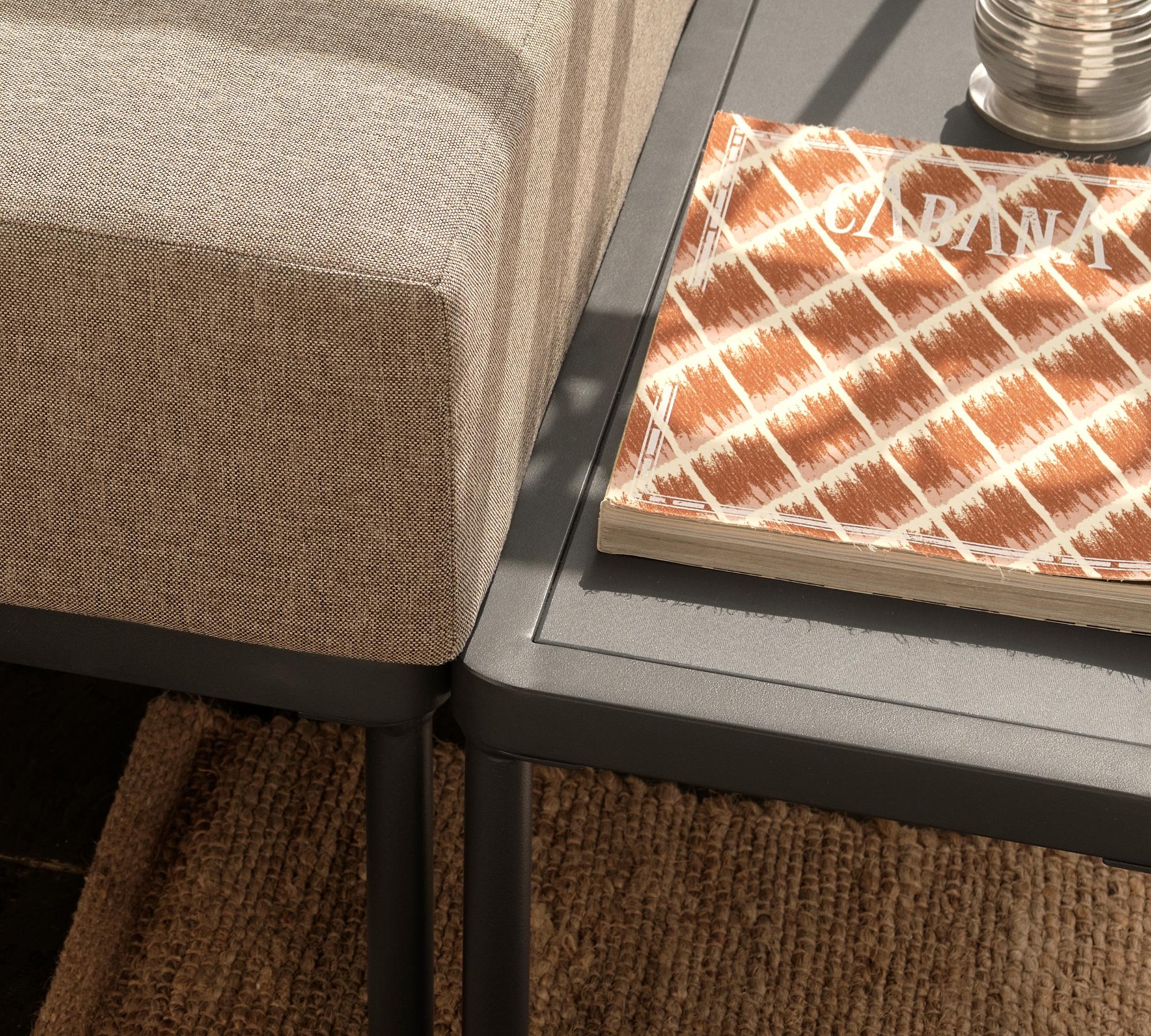 Hadley Outdoor Coffee Table Anthracite Grey Steel 60 x 70 cm 6