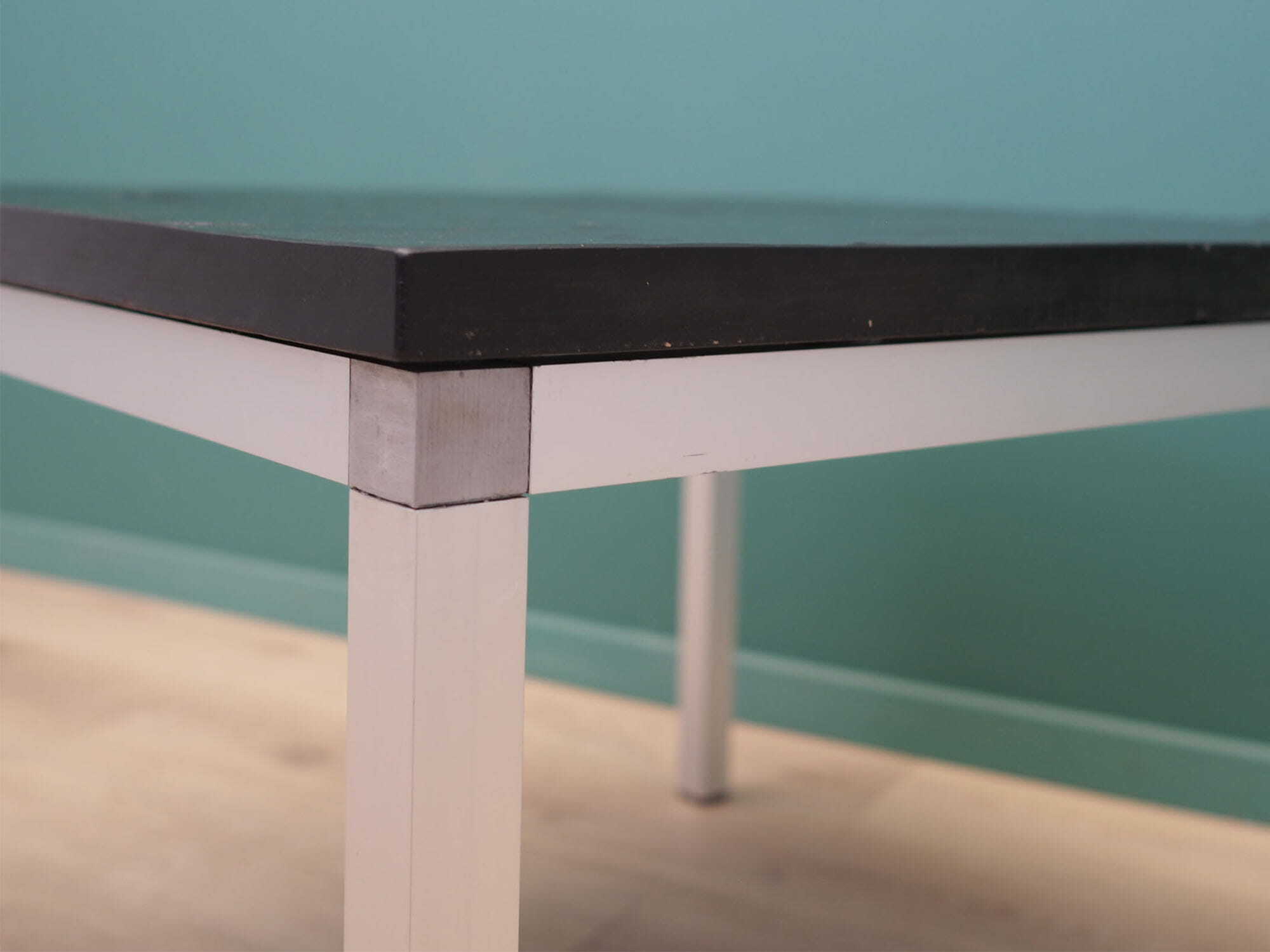 Vintage Side Table Slate Metal Black 1970s 9