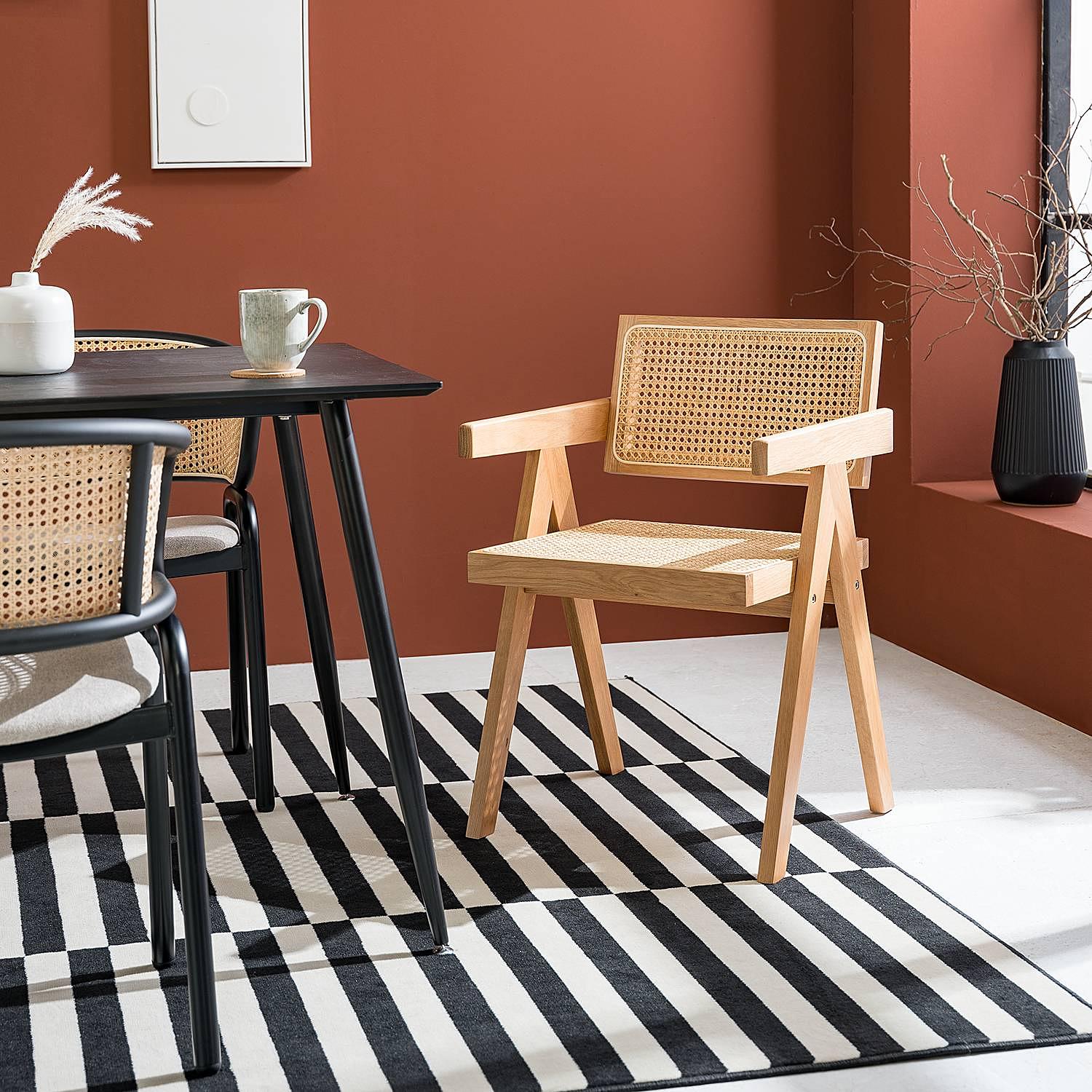 Armchair WALS with Viennese wicker Oak Solid 2