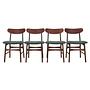 4x Sedia da pranzo in legno di teak anni '70 0