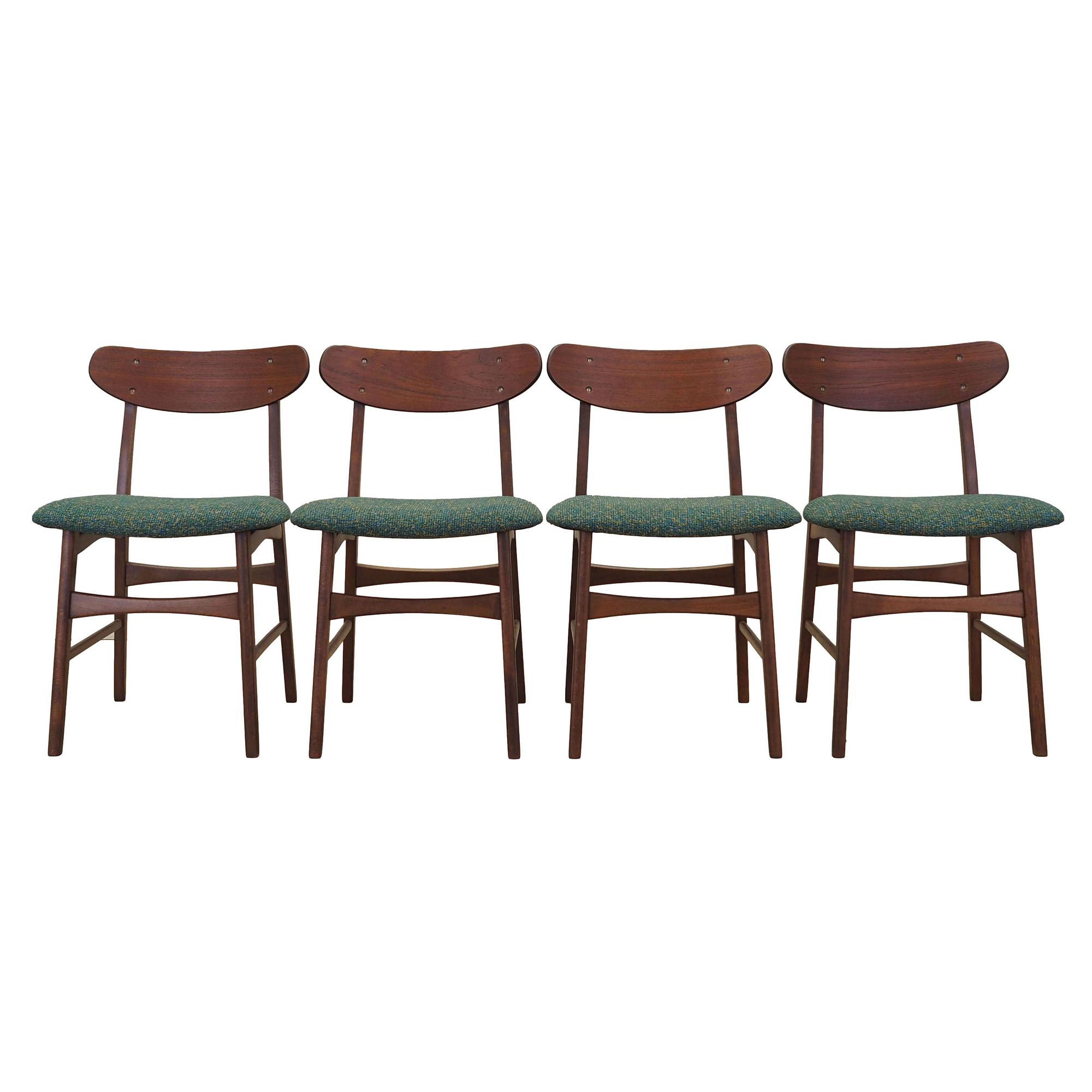 4x Esszimmerstuhl Teakholz 1970er Jahre 0