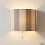 Wandleuchte Nuvio 1-Flammig Eisen Leinen Beige 1