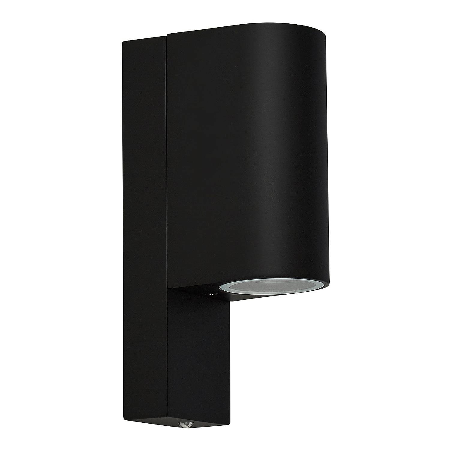 Up Down Wandleuchte mit Sensor Klarglas Aluminium Schwarz 1