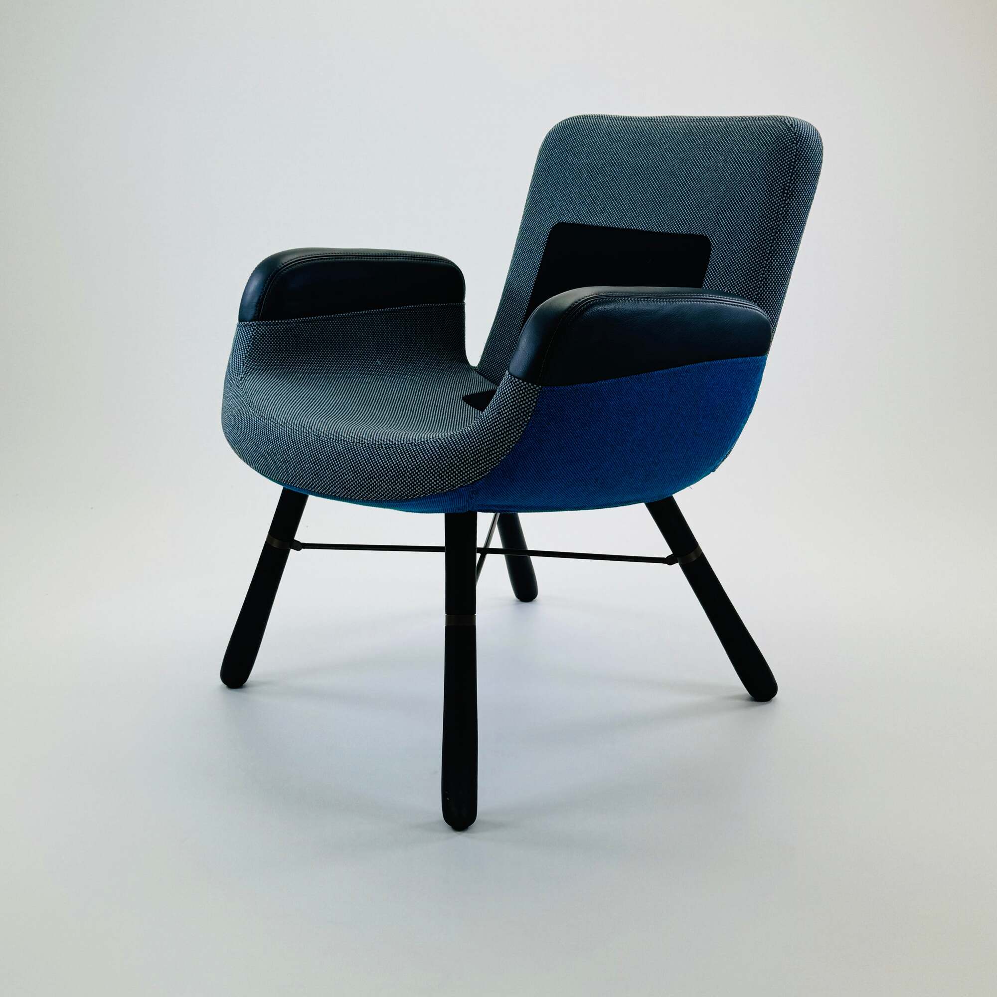 East River Chair Leder Blau 0