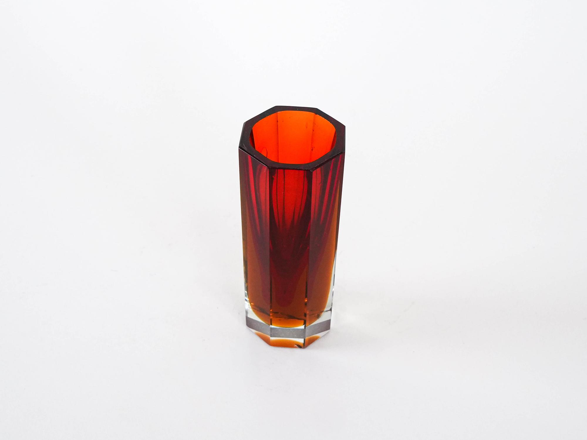 Glass vase 1960s, made in the Czech Republic. 4
