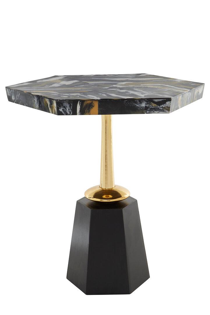 Odell Hexagonal Side Table Black 0