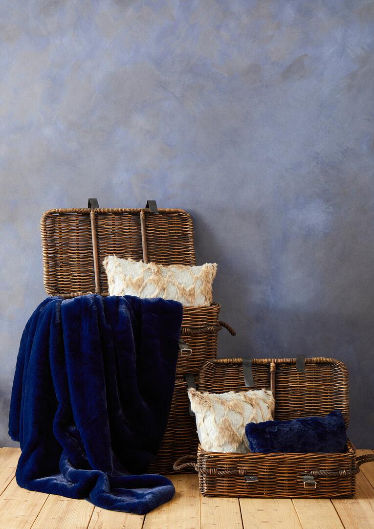 Bosie Lamina Navy Blue Rectangular Pillow 7