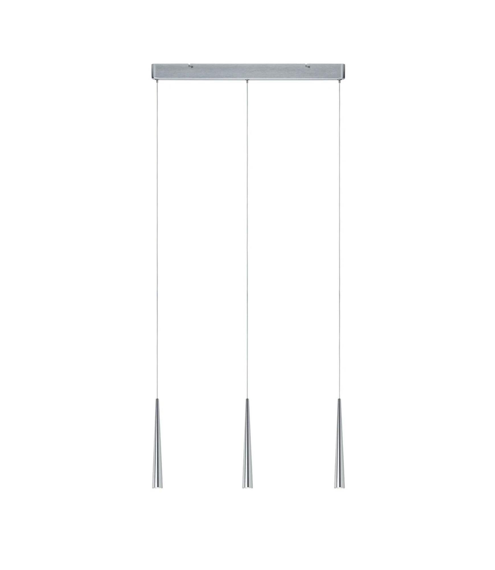 LED Pendelleuchte Gutta II 3-flammig Aluminium 1