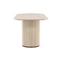 Bianca Oval Dining table Whitewash Veneer 6