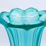 Vintage Vase Glas Türkis 1958 9