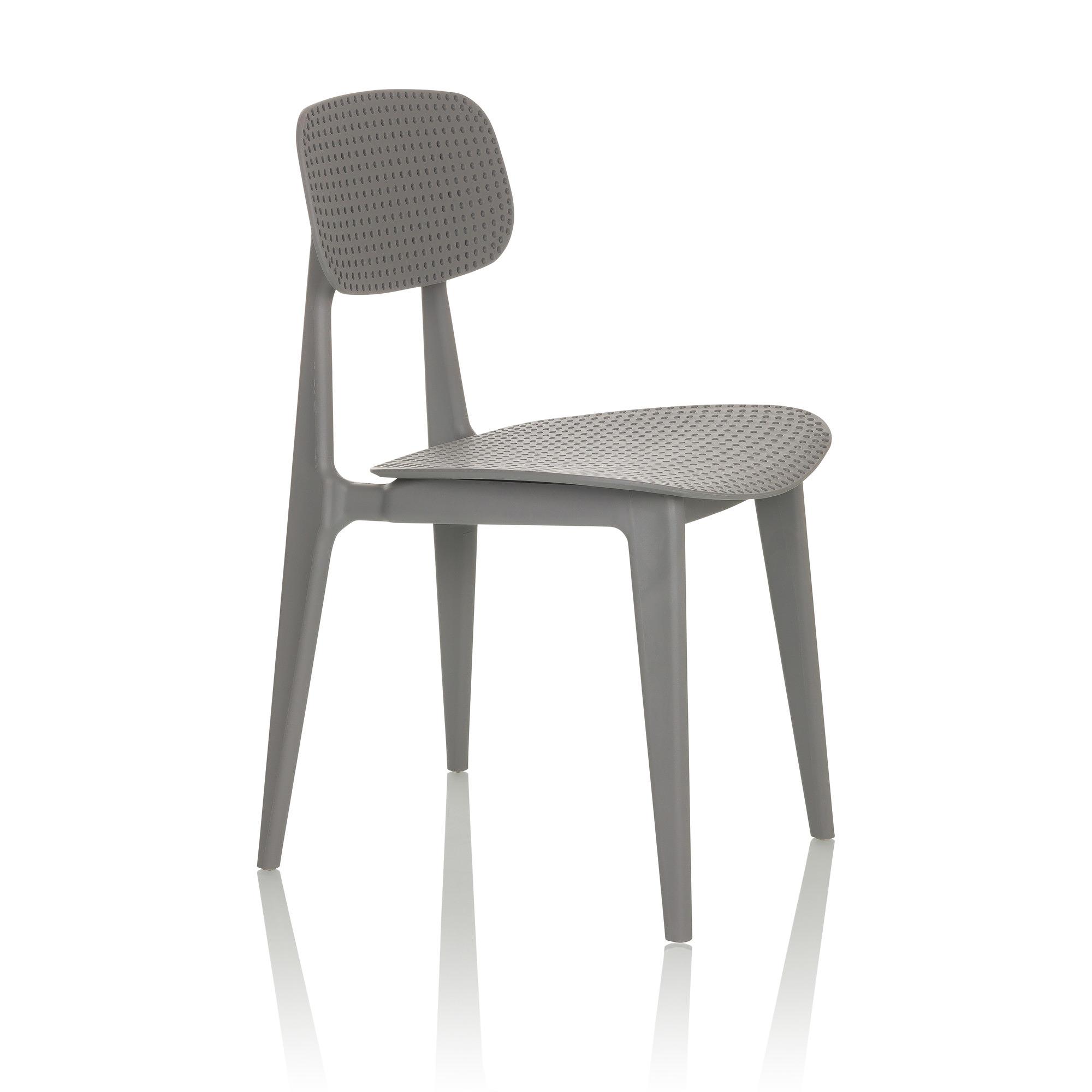ARTIFO HOL Dining chair Stacking chair Plastic Grey 3