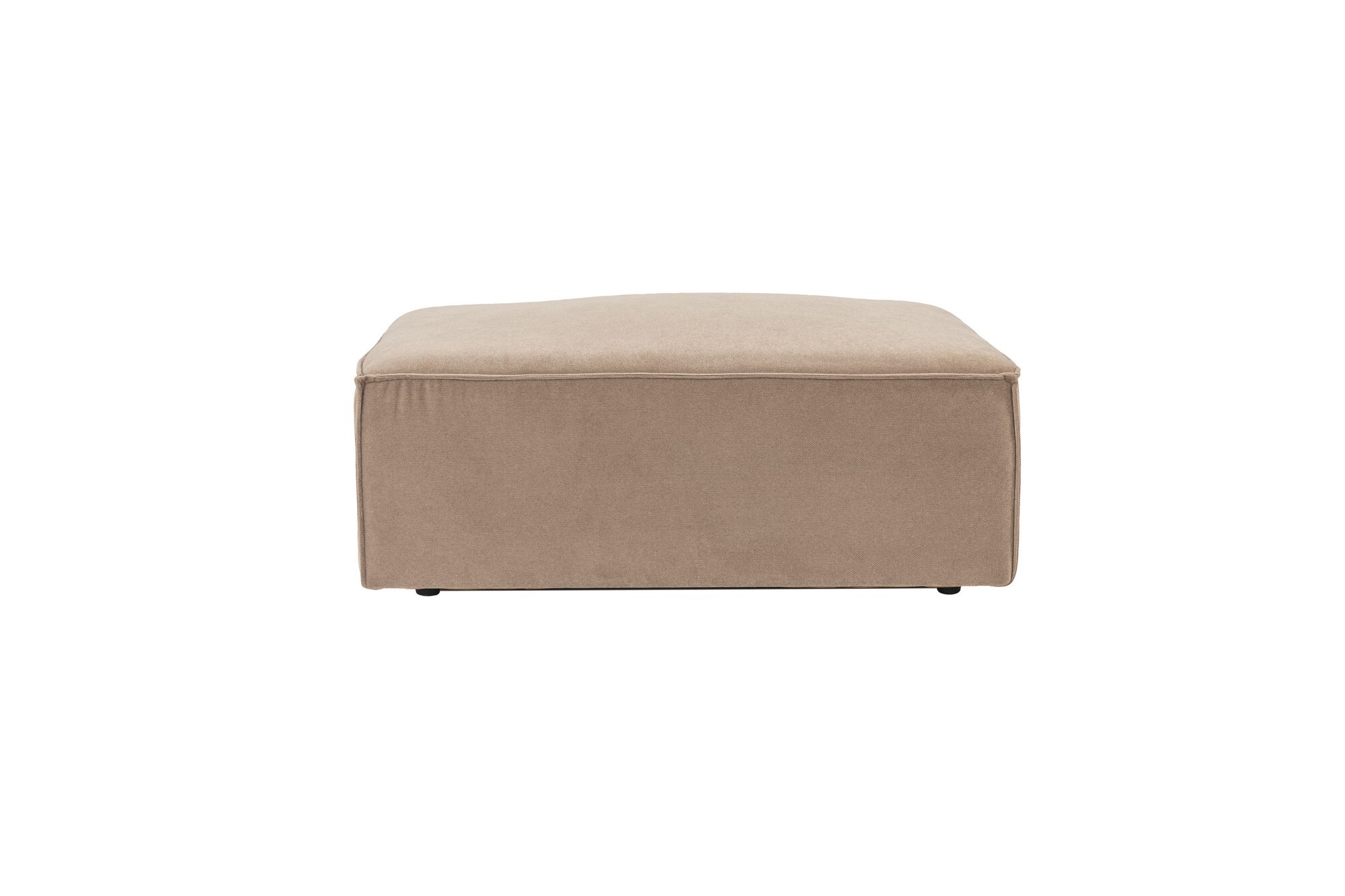 Fußhocker Polyester Holz Cappuccino 1