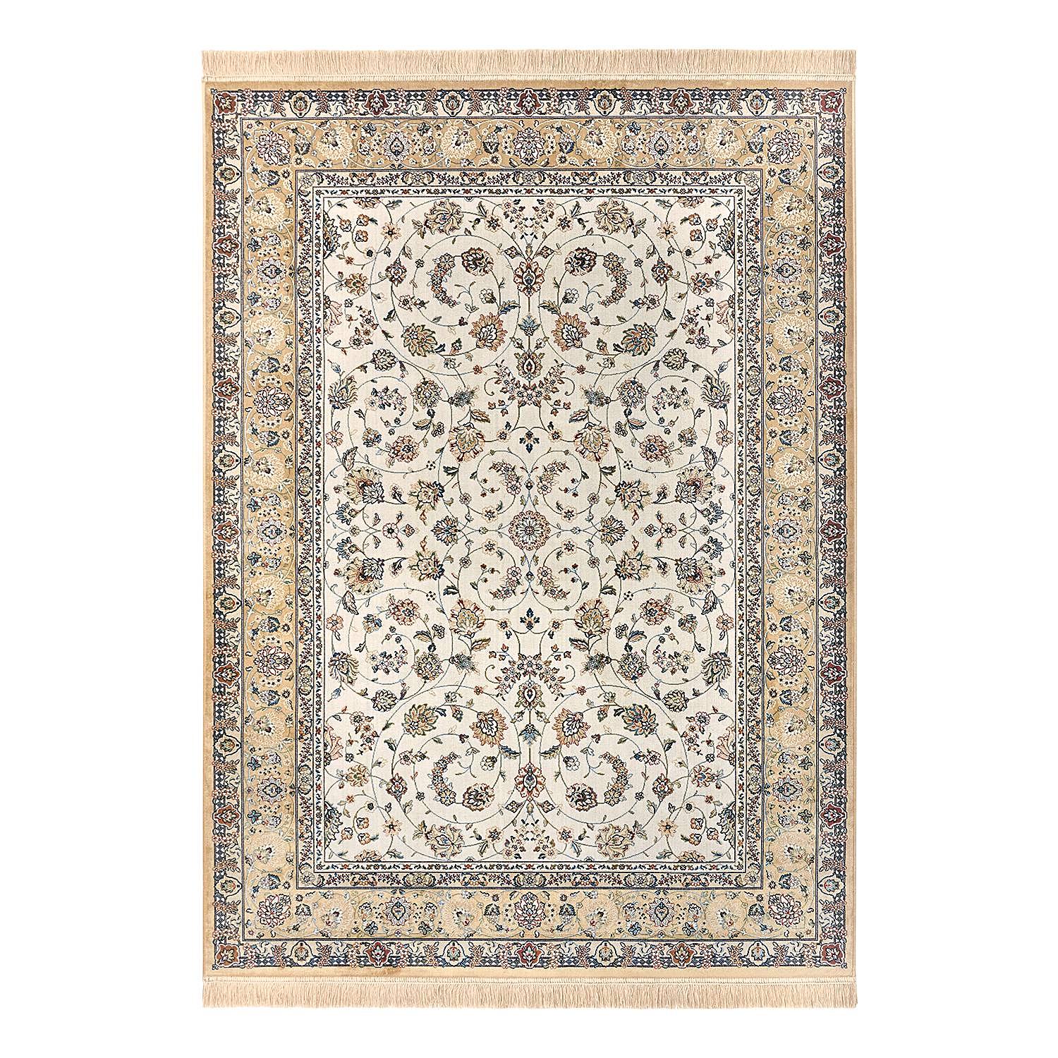 Djamila Kurzflorteppich Baumwolle Creme 135 x 195 cm 0