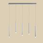 5-Flammige LED-Pendelleuchte Silber 2
