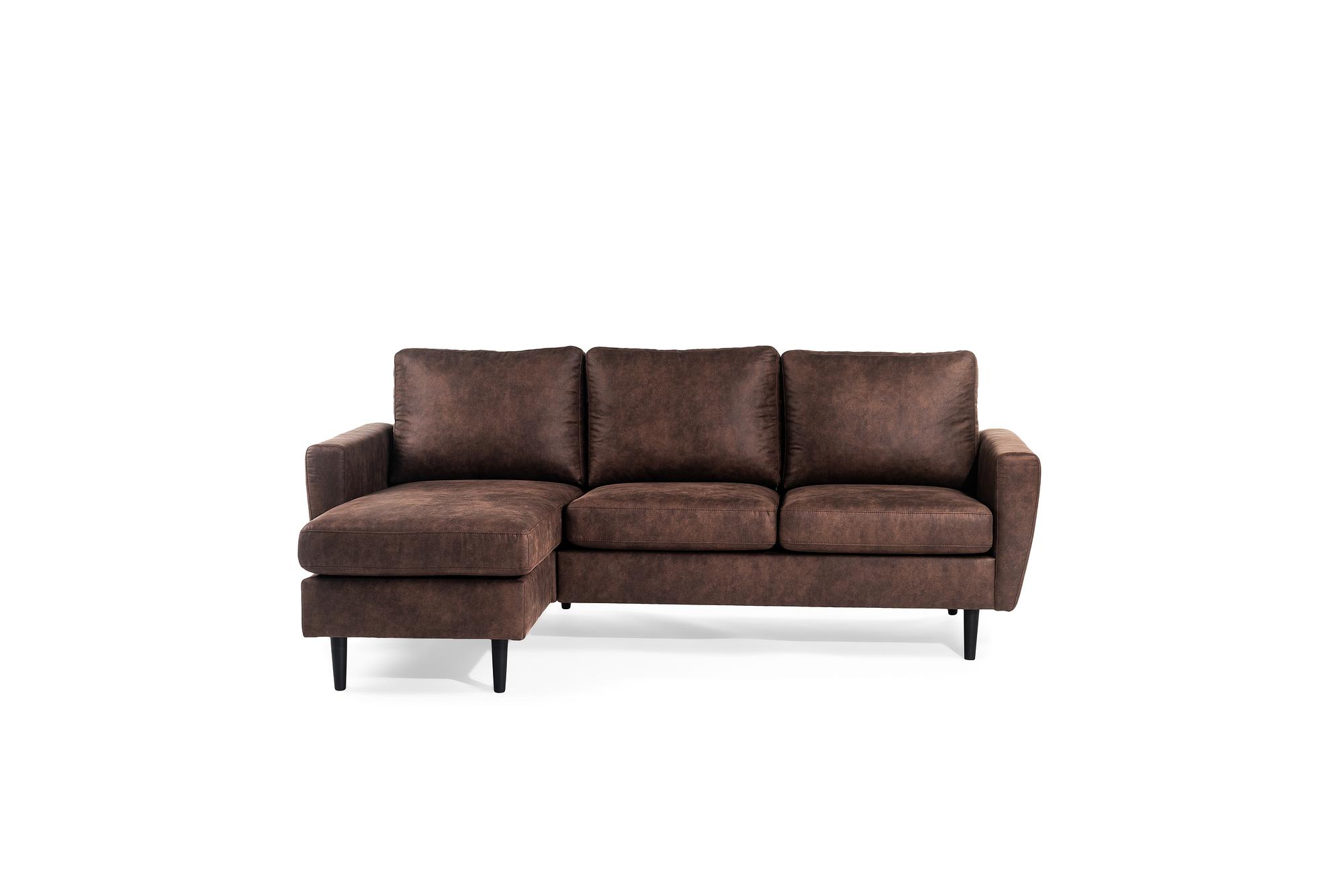Sofa 3-Seater Chaiselongue Left Right Savannah Brown 5