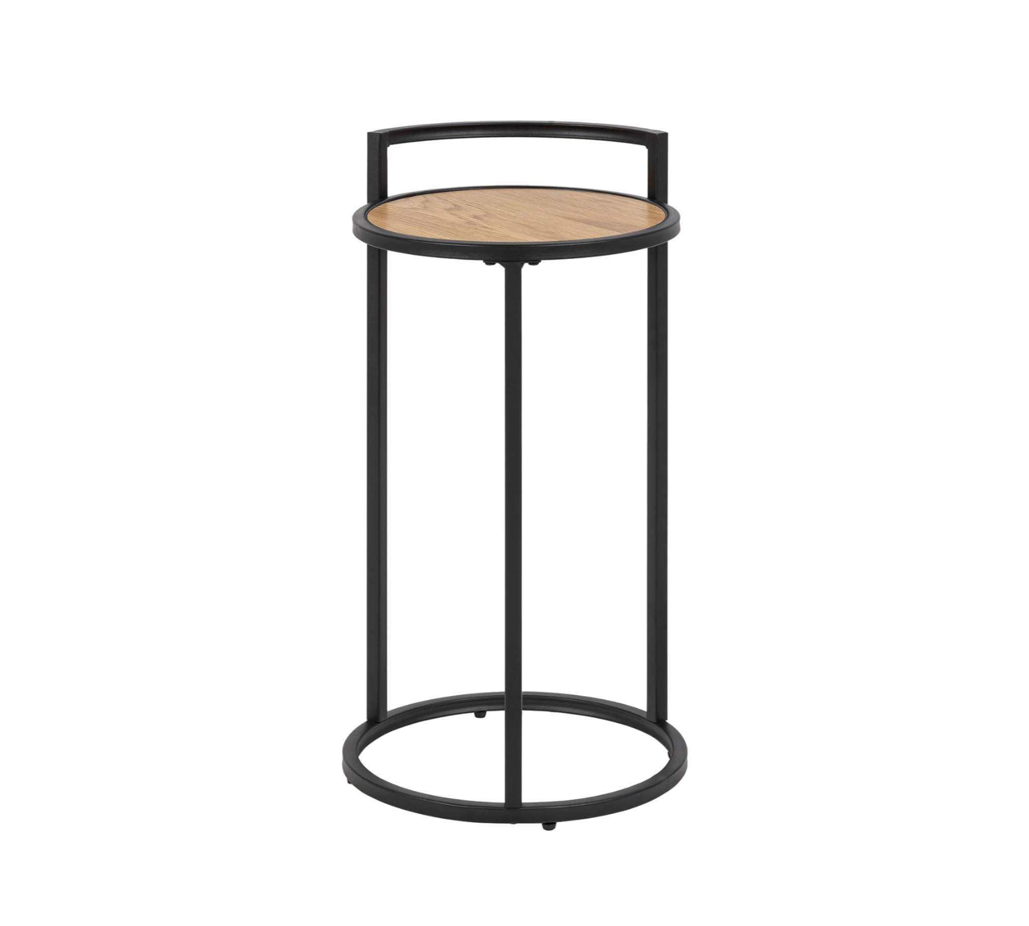 Beistelltisch Wildeiche Dekor Metall Braun 2