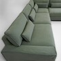 Trent Ecksofa Baumwolle-Leinenstoff Olivfarben 4