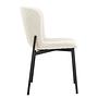 Upholstered chair MOUZON Set of 2 Bouclé Cream Black 2