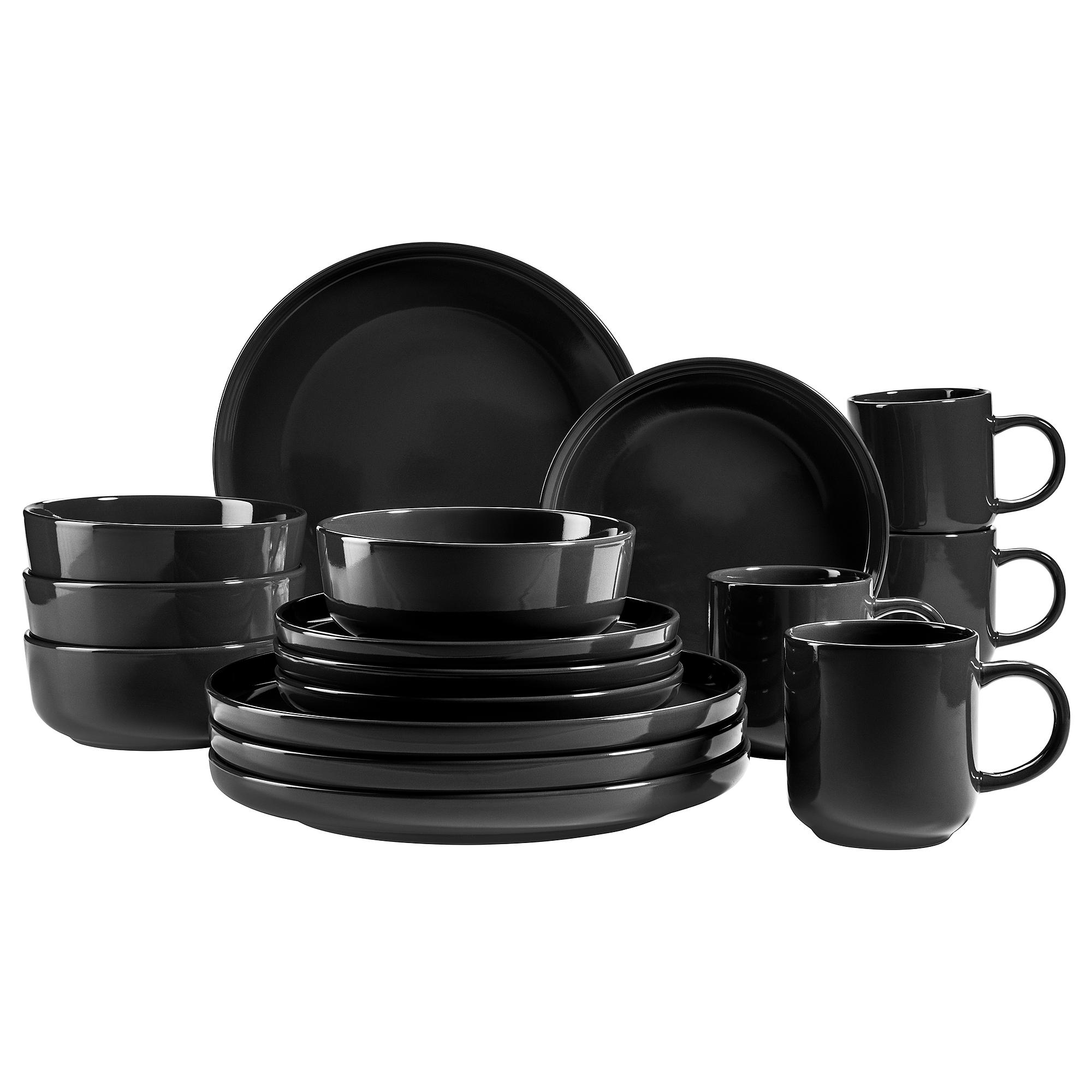 16x Dishware Set Beato Black 1