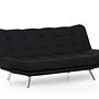 Misa Sofa Bed 3-Seater Black 2