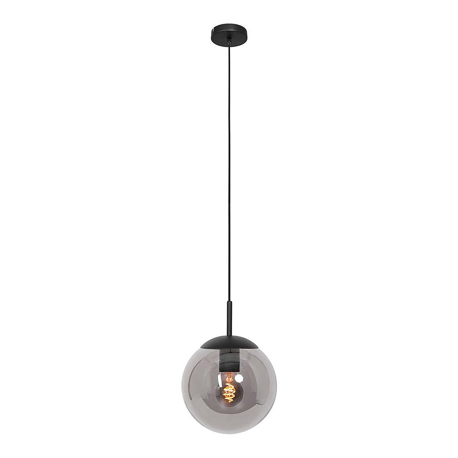 1-Flame Bollique Pendant Lamp Aluminum Black 1