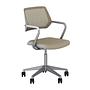 QiVi office swivel chair with 5-star base Malt Cream 0