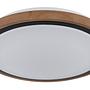 Bruno LED ceiling light 1-bulb acrylic glass solid oak 4