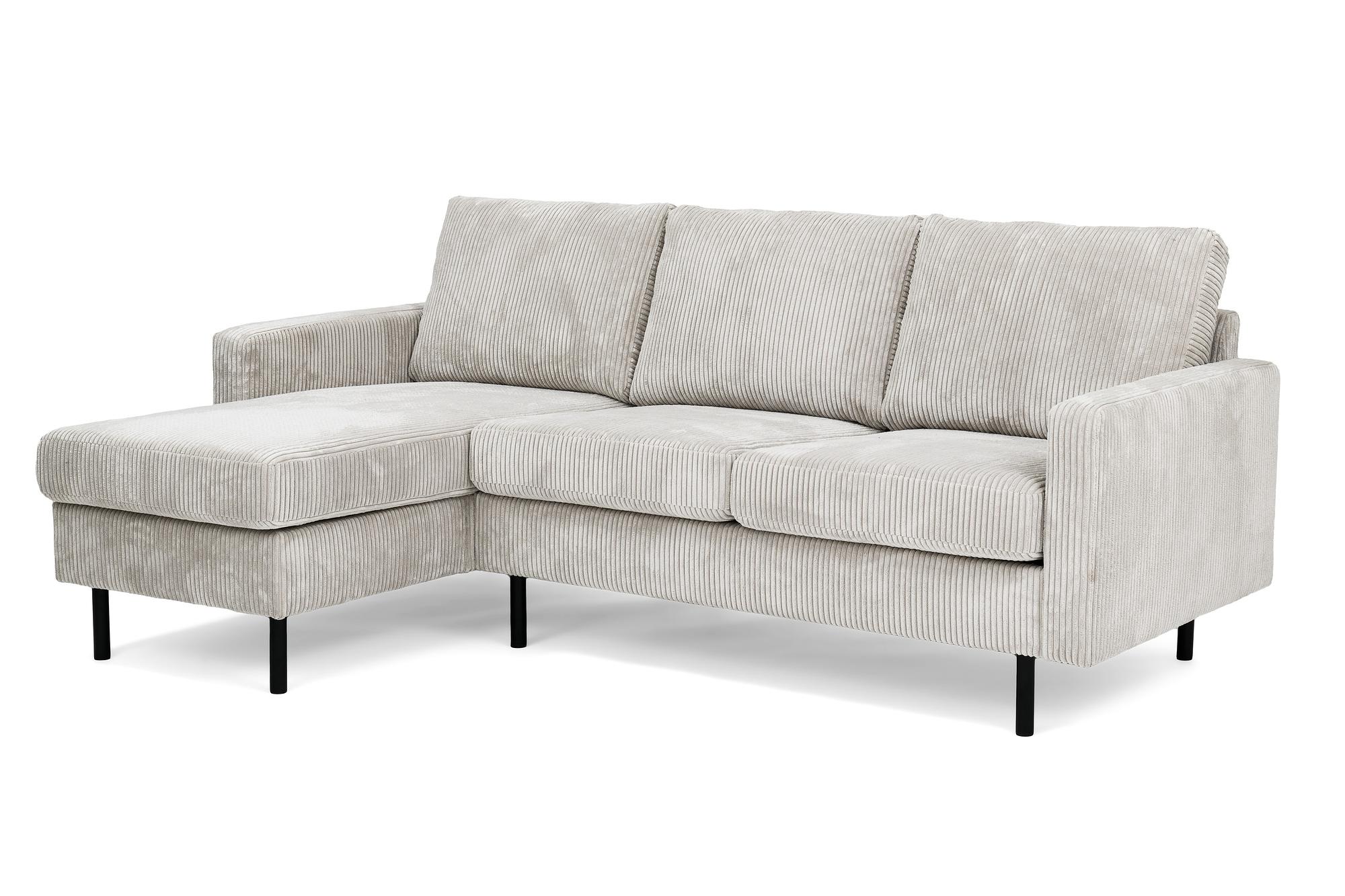 Sofa 3-Sitzer Chaiselongue Links Rechts Creme 1
