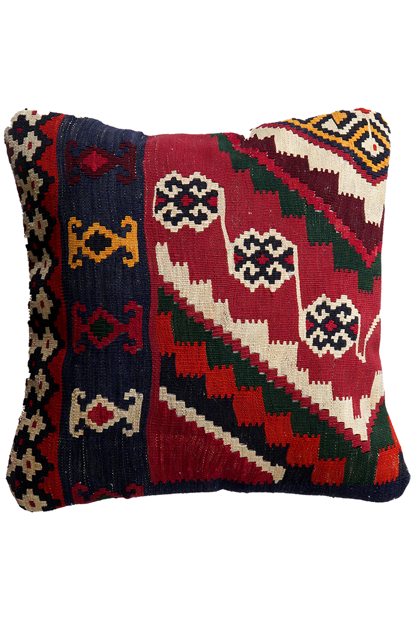 Kilim Kissenbezug Wolle Beige 1