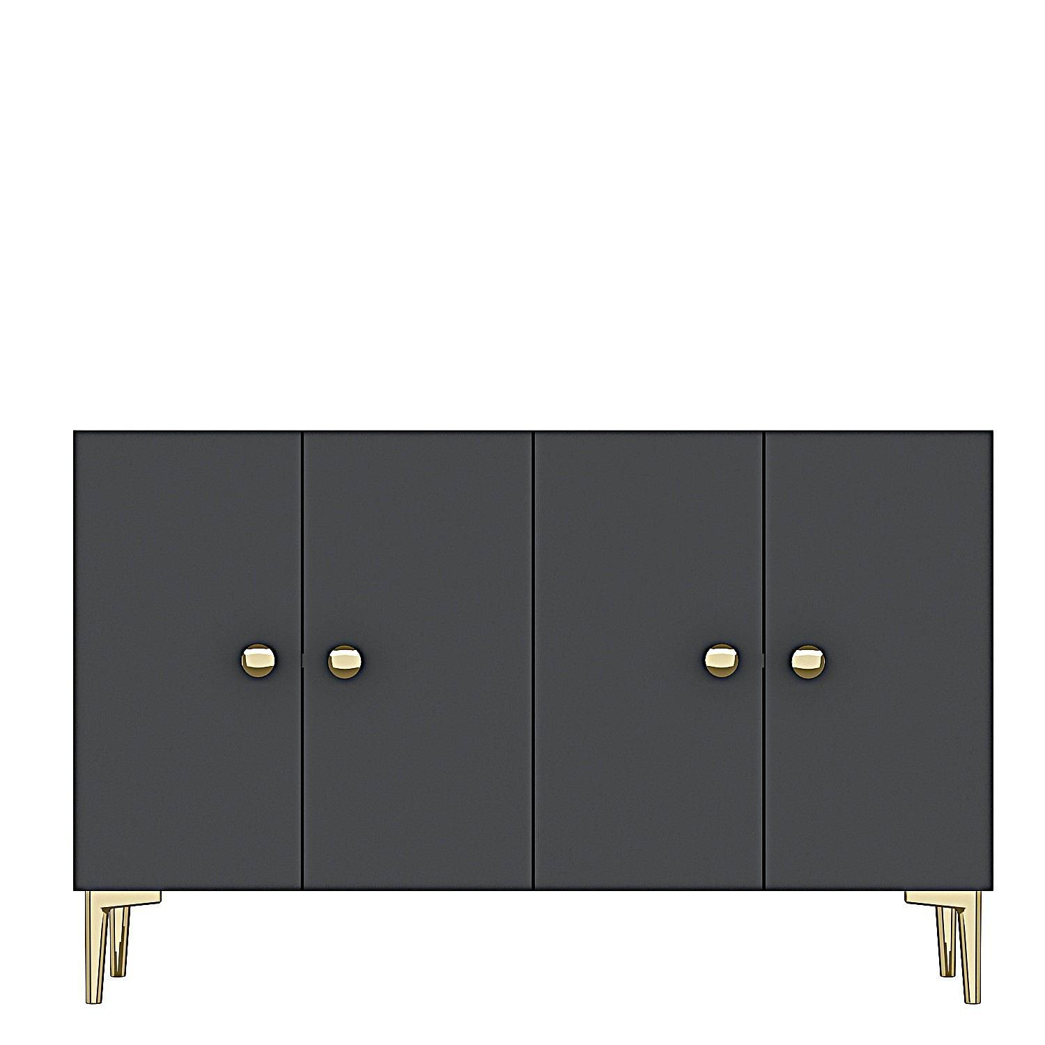 Simple 120 Sideboard Anthrazit Gold 6