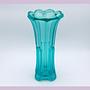 Vintage Vase Glass Turquoise 1958 1
