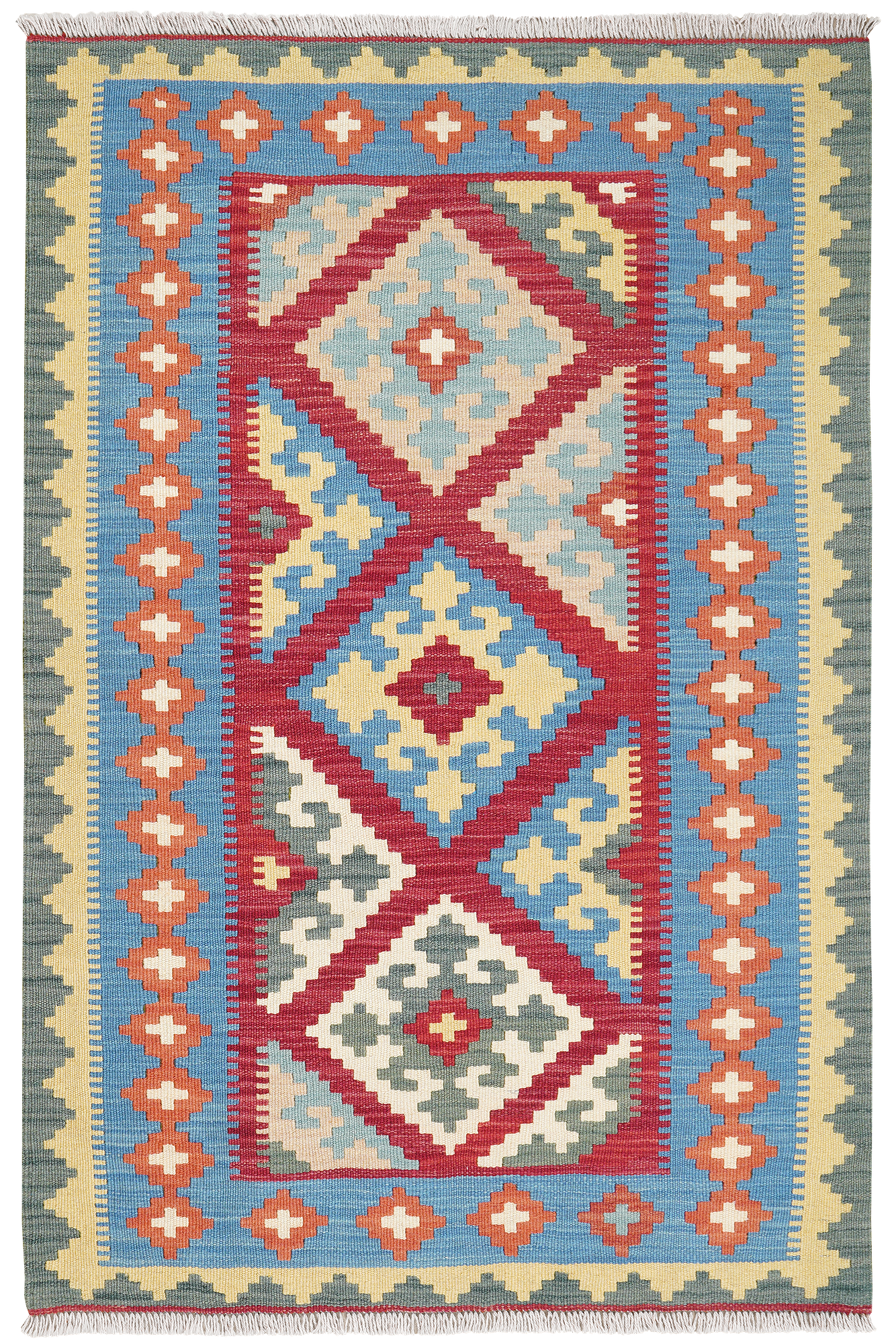 Kilim Gashgai Tappeto Lana Rosso 0