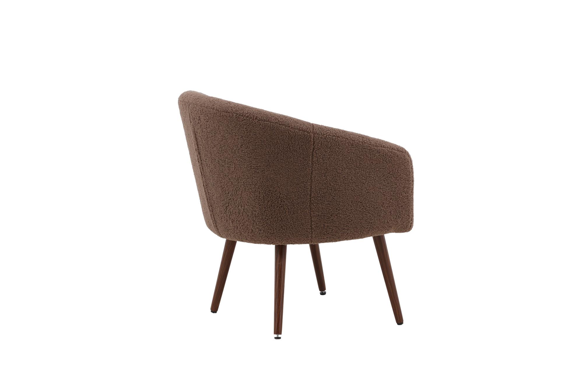 Wanda Einzelsitzsofa Walnuss Lammwolle Braun 8