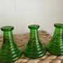 Flower vase glass green 2