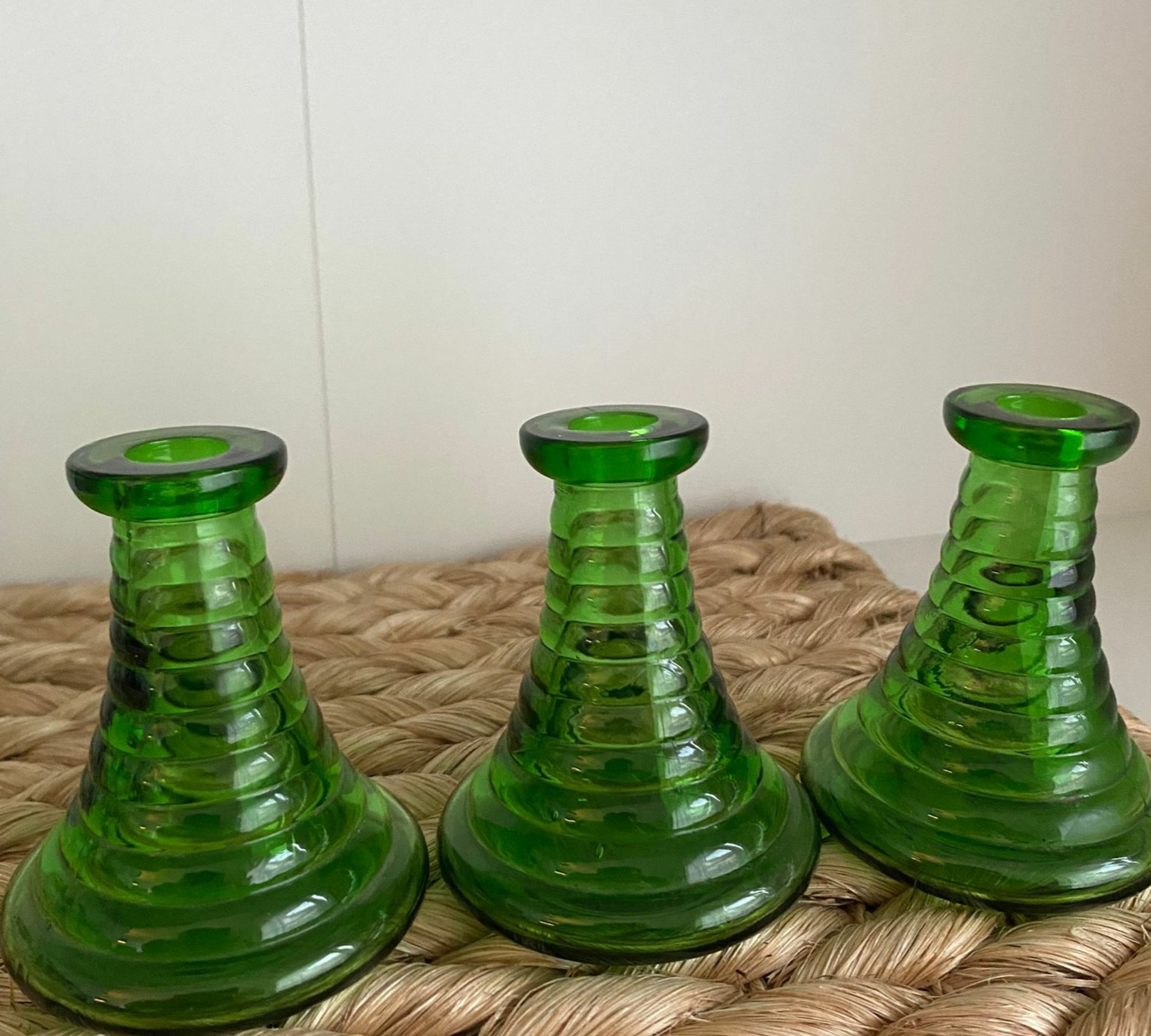 Flower vase glass green 2