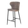 Barstuhl Textil Metall Taupe 0