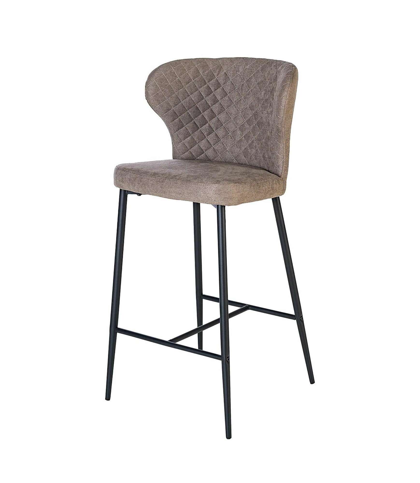 Barstuhl Textil Metall Taupe 0